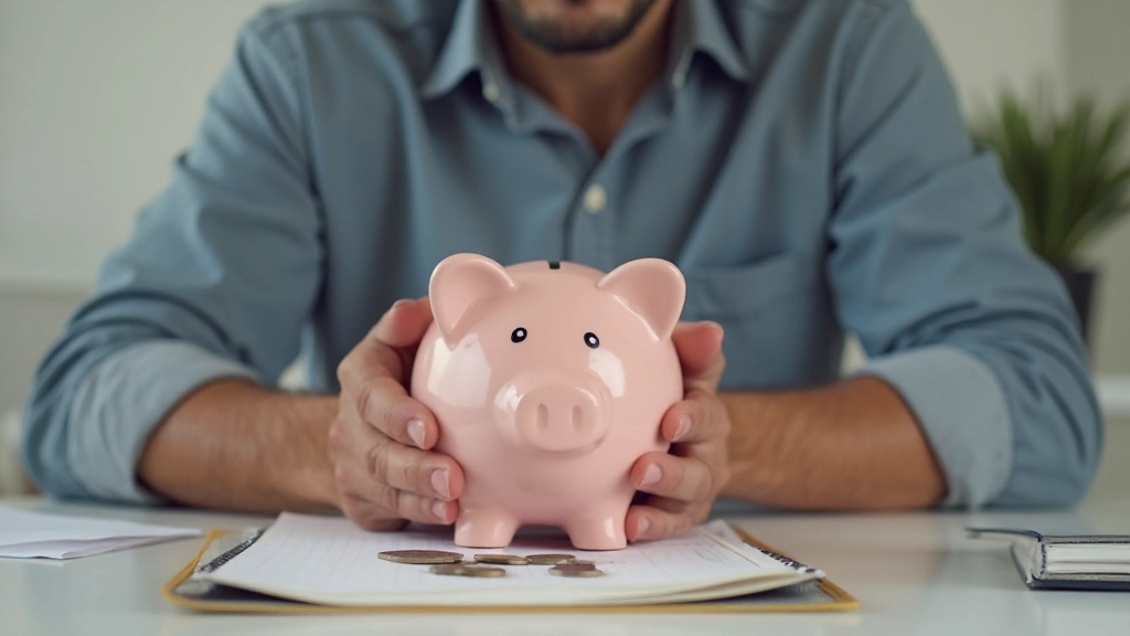 Копилка с монетами и банкноты, демонстрирующие накопление сбережений