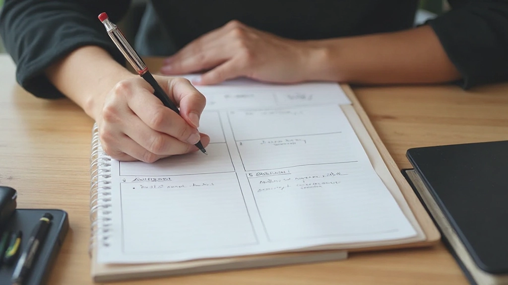 Матрица приоритизации на доске с четырьмя квадрантами, разделяющими важное и срочное